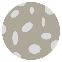 Moon vector. Vector astrology illustration for lunar calendar. Cartoon flat style.