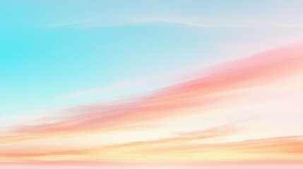 A serene sky with soft gradients of blue and pink, creating a tranquil and peaceful atmosphere.
