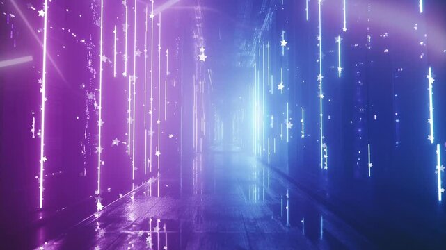 Futuristic background with soft light in shades of blue and purple