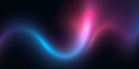Obraz premium Abstract neon light swirls in vibrant pink and blue hues.