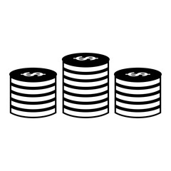 Coin vector icon. Finance icons. Business Icons, money signs. Money Coin icon isolated on white background