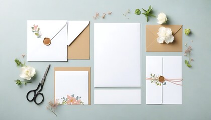 Creative handmade card design featuring elegant floral embellishments and exquisite envelope elements.