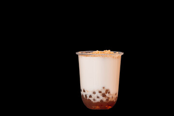 Bubble tee close up on isolated background