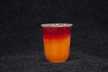 Bubble tee close up on isolated background