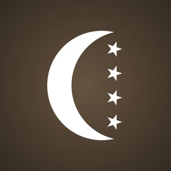 Crescent and stars - symbol from the flag of Comoros