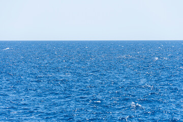 sea landscape with the sky on the horizon over water for natural background