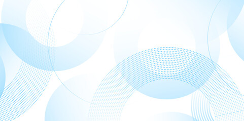 blue background with white circle rings. Blue gradient minimal vector background with circle difference shape. geometric website landing page or banner template modern style vector illustration.	