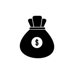 Money Bag icon vector. Finance icons. Business Icons, money signs. Money silhouette collection.