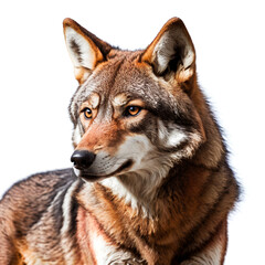 Fototapeta premium red wolf on white background