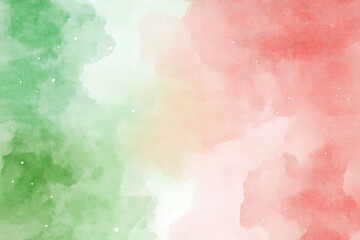 A soft, abstract watercolor design featuring green, white, and red hues, reminiscent of Italy"s national colors.