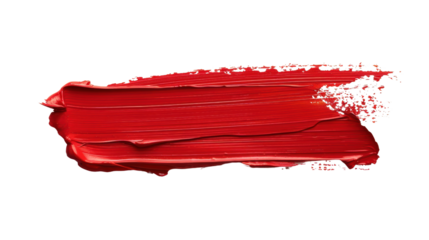 Red paint brush stroke