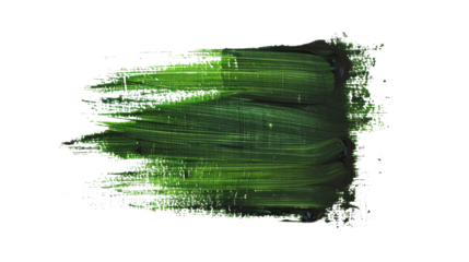 Green paint brush stroke