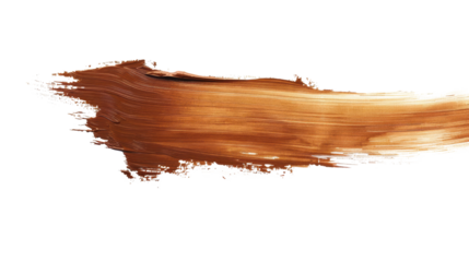 Brown paint brush stroke, isolated