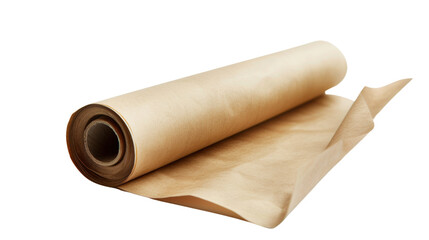 Kraft paper roll, isolated