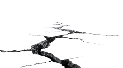 Crack in the concrete