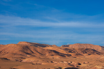 View of the Magnificent Landscape of the Sahara Desert in Morocco