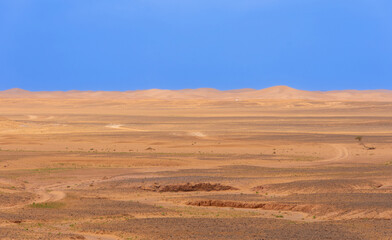 View of the Magnificent Landscape of the Sahara Desert in Morocco