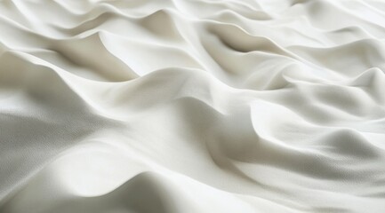Fototapeta premium Abstract White Sand Waves on White Background, 3D Rendering Artwork for Design Projects