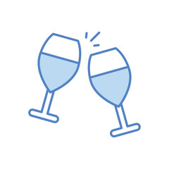 Champagne Glasses vector icon