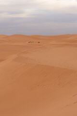 View of the Magnificent Landscape of the Sahara Desert in Morocco