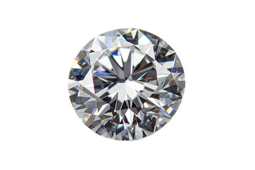 Brilliant Round Diamond Cut Crystal Perfect for Celebrating Life's Special Moments Isolated on Transparent Background
