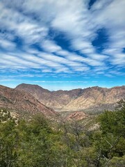 The Chisos Mountains on a beautiful blue day (Big Bend National Park, Texas, USA)