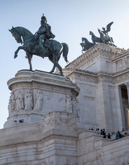Naklejka premium The Victor Emmanuel II National Monument also known as the Vittoriano or Altare della Patria in Rome, Italy