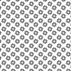 Geometric floral set of seamless patterns. Black and white vector backgrounds.	
