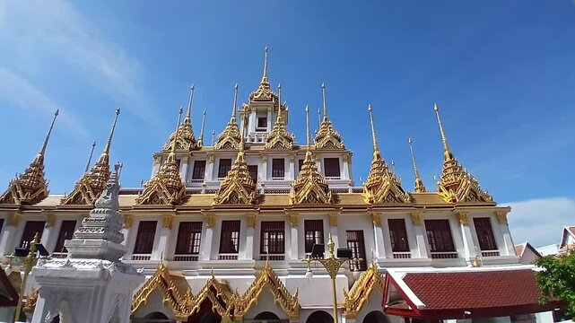 metal caltle or Loha Prasat in Wat Ratchanatdaram, middle, motion