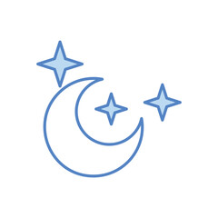 Moon and Stars vector icon