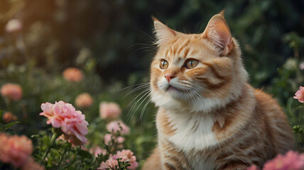 grey cat, white cat, cat in garden, blue eyes cat, kitten, pet animal, cat