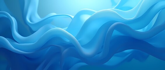 Obraz premium Abstract background made of translucent blue silk fabric