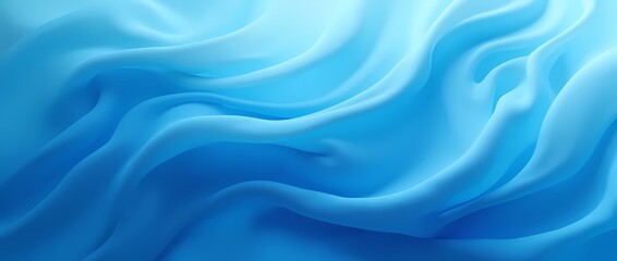 Fototapeta premium Abstract background made of translucent blue silk fabric
