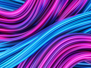 Abstract colorful background with curved lines and waves in pink, purple, blue, and violet, creating a dynamic digital texture and pattern design