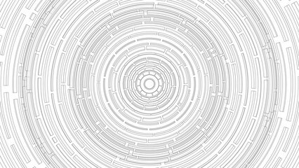 3D circular pattern. Style wireframe model