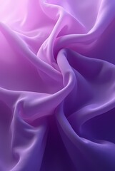 Fototapeta premium Abstract background made of translucent purple silk fabric