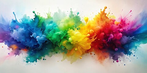 Fototapeta premium Vibrant Rainbow Color Explosion Abstract Art Design for Print, Web, and Multimedia Projects