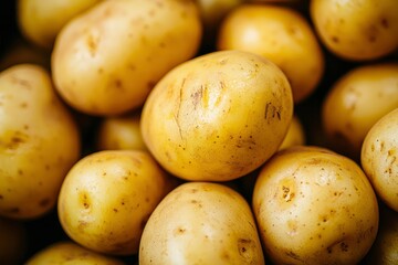 Yellow Potatoes Close Up Group Shot