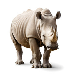 Fototapeta premium white rhinoceros on white background