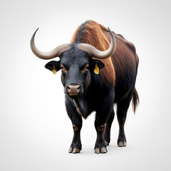 Naklejka premium gaur on white background