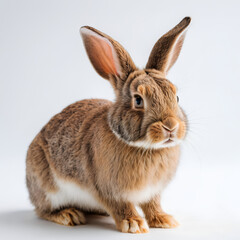 Fototapeta premium european hare on white background