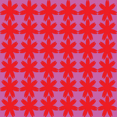 Discover a stunning seamless tile pattern featuring vibrant red and violet shapes. This versatile vector template is perfect for creative projects, backgrounds, and design inspiration.