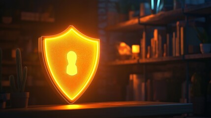 small business with a glowing shield around it, symbolizing business insurance protecting entrepreneurs from unexpected risks