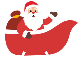 santa claus with christmas gifts