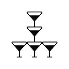 Wine Glass Tower vector icon