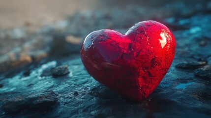 Fototapeta premium The Heart on the Ground