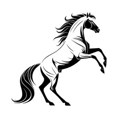 Horse silhouette vector isolated on white background 