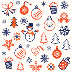 Seamless Christmas repeat pattern