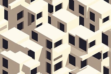Contemporary Architecture background seamless pattern
