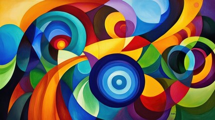 Dynamic abstract art: colorful swirls and patterns illustrating synergy, collaboration, and the integration of services.